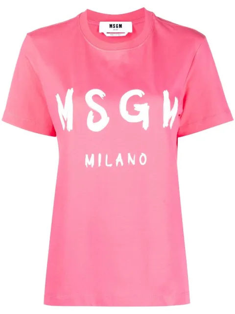 MSGM logo印花短袖T恤