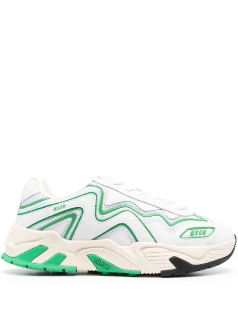MSGM panelled low-top sneakers