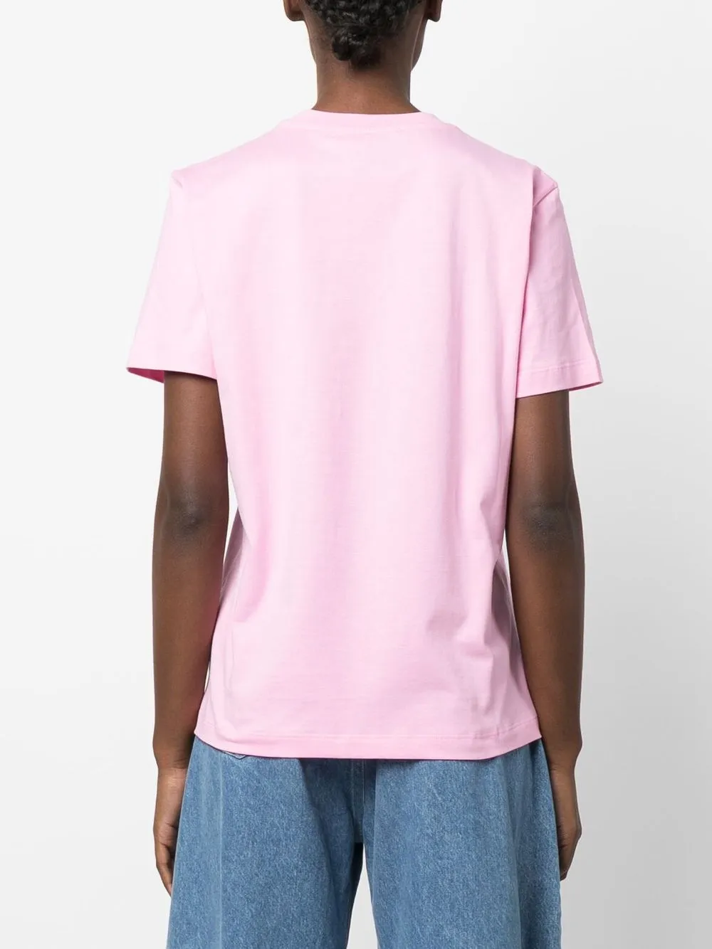 Msgm Logo-print Cotton T-shirt In Pink