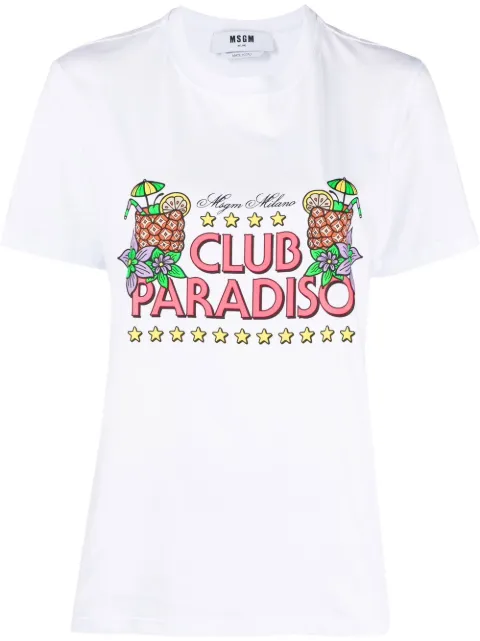 MSGM graphic-print cotton T-shirt
