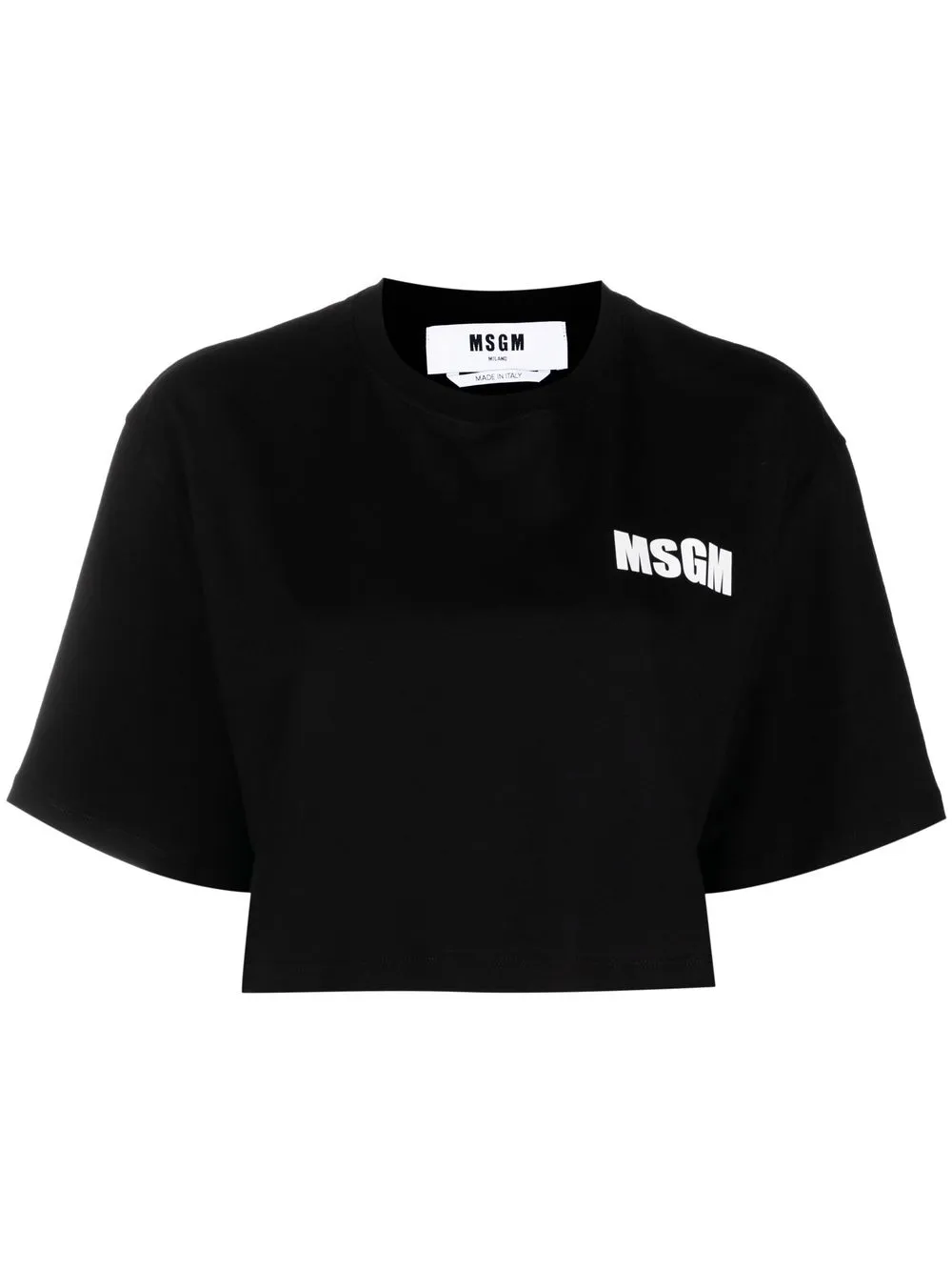 

MSGM playera corta con logo estampado - Negro