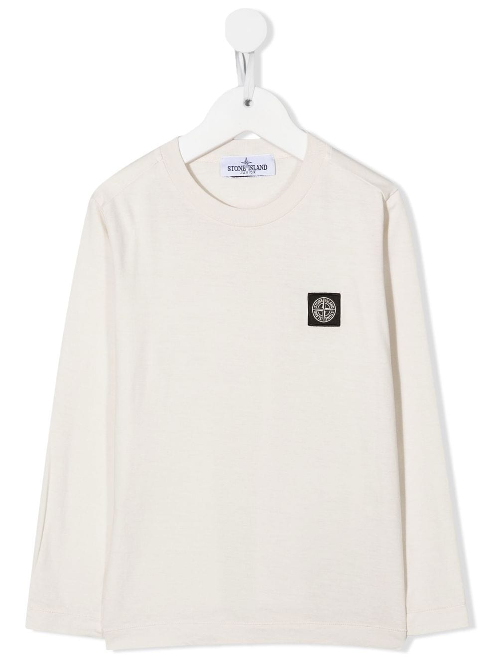 Stone Island Junior Kids' Compass-patch Crew-neck Sweatshirt In Neutrals