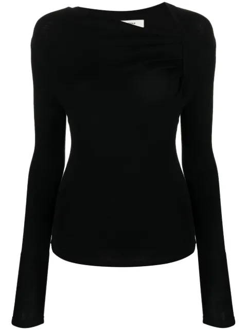 MARANT ÉTOILE top Jeneth con cuello asimétrico
