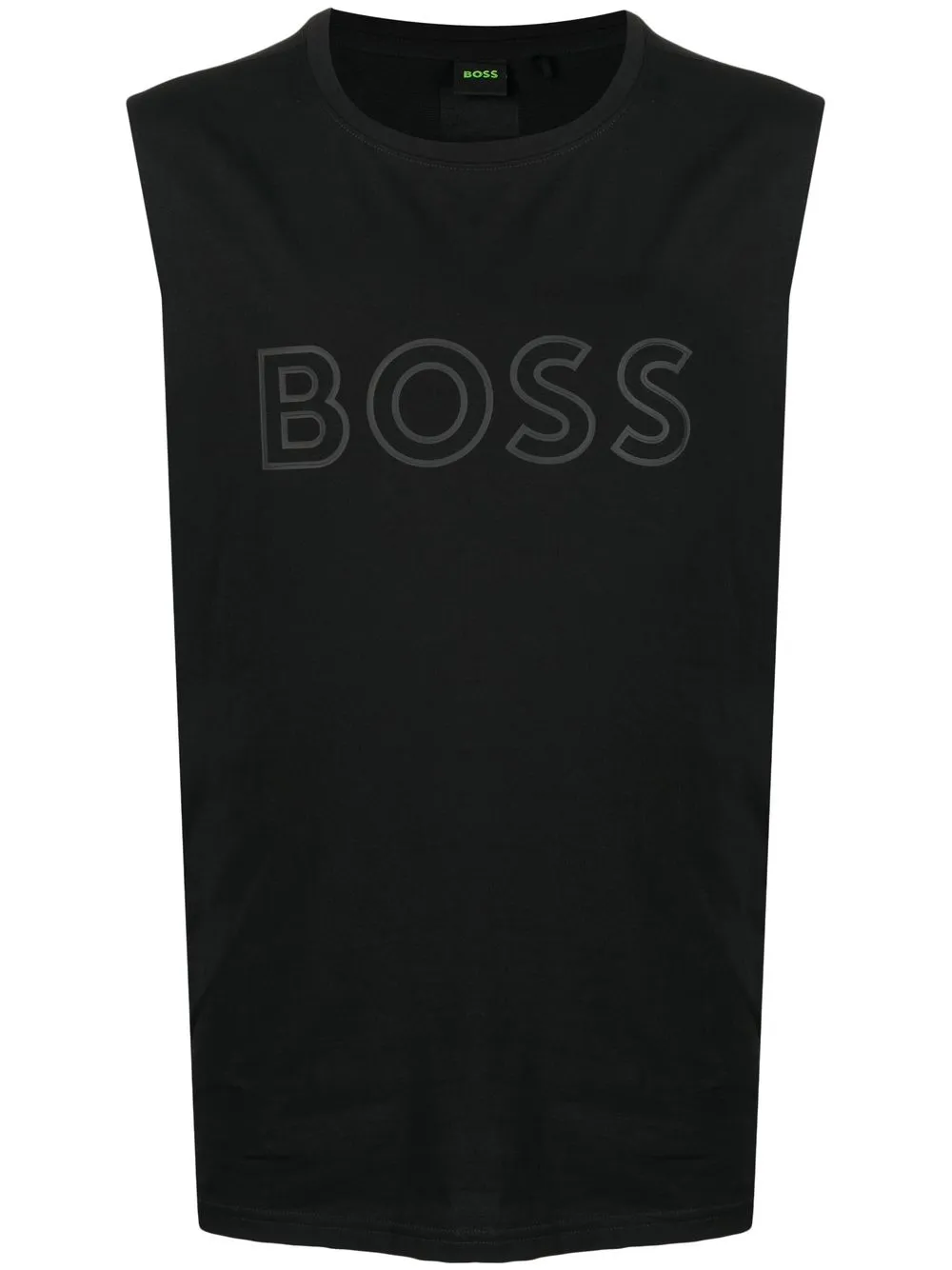 

BOSS playera con logo estampado - Negro