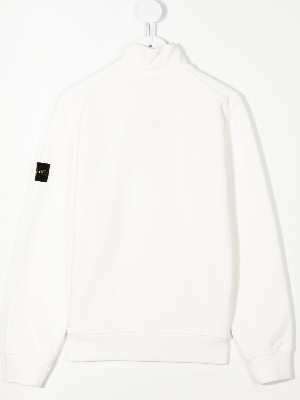 Stone Island Junior Sweater met patch - Wit