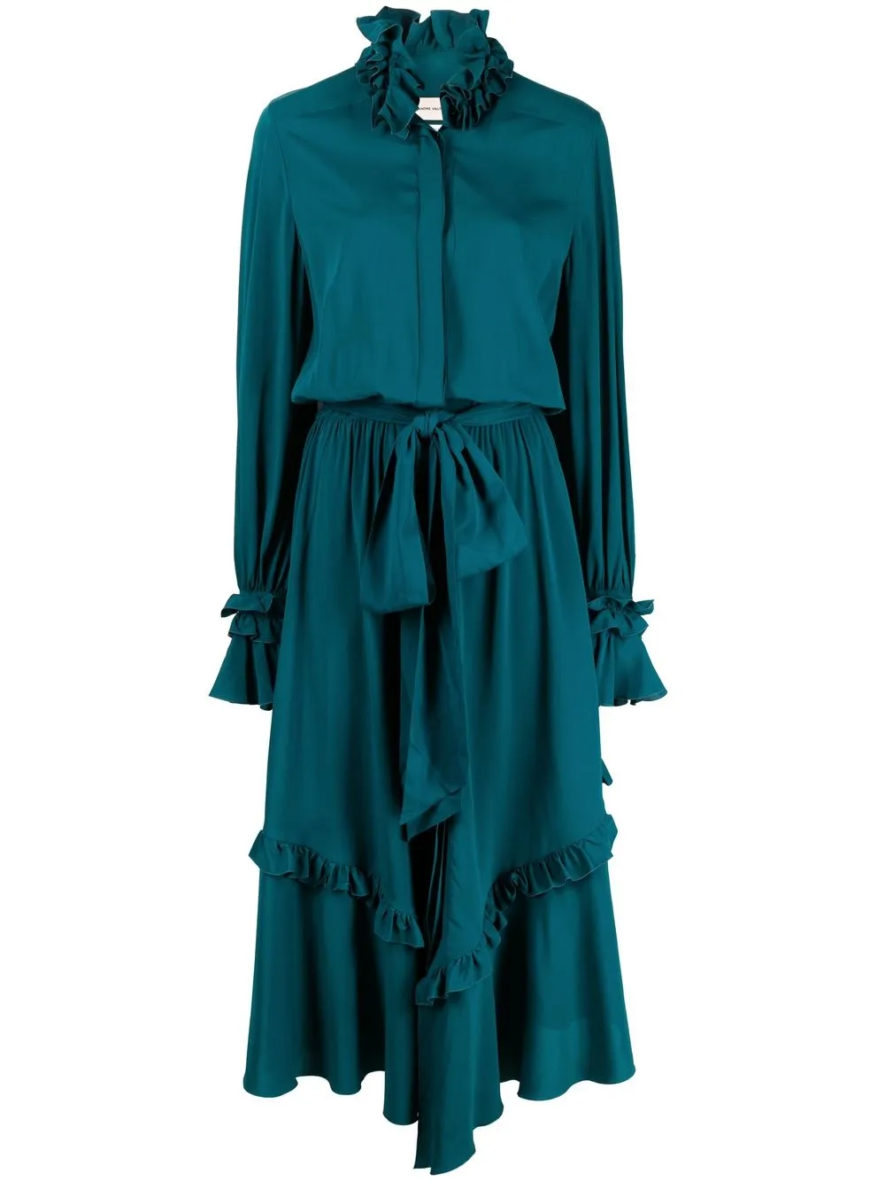 

Alexandre Vauthier ruffle-detail midi dress - Blue