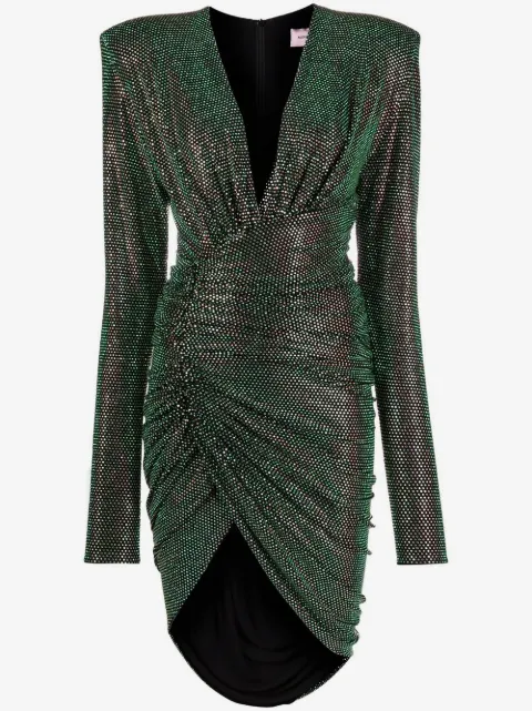 Alexandre Vauthier crystal-embellished wrap dress