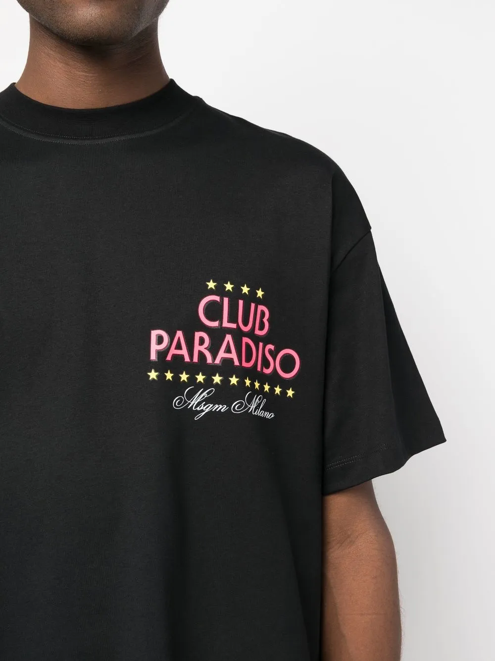 Msgm T-shirt Mit Logo-print In Black
