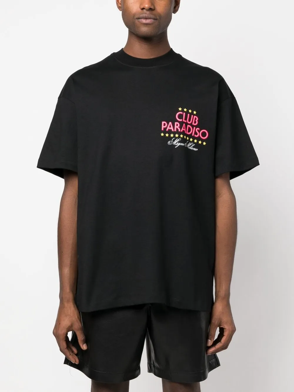 Msgm T-shirt Mit Logo-print In Black