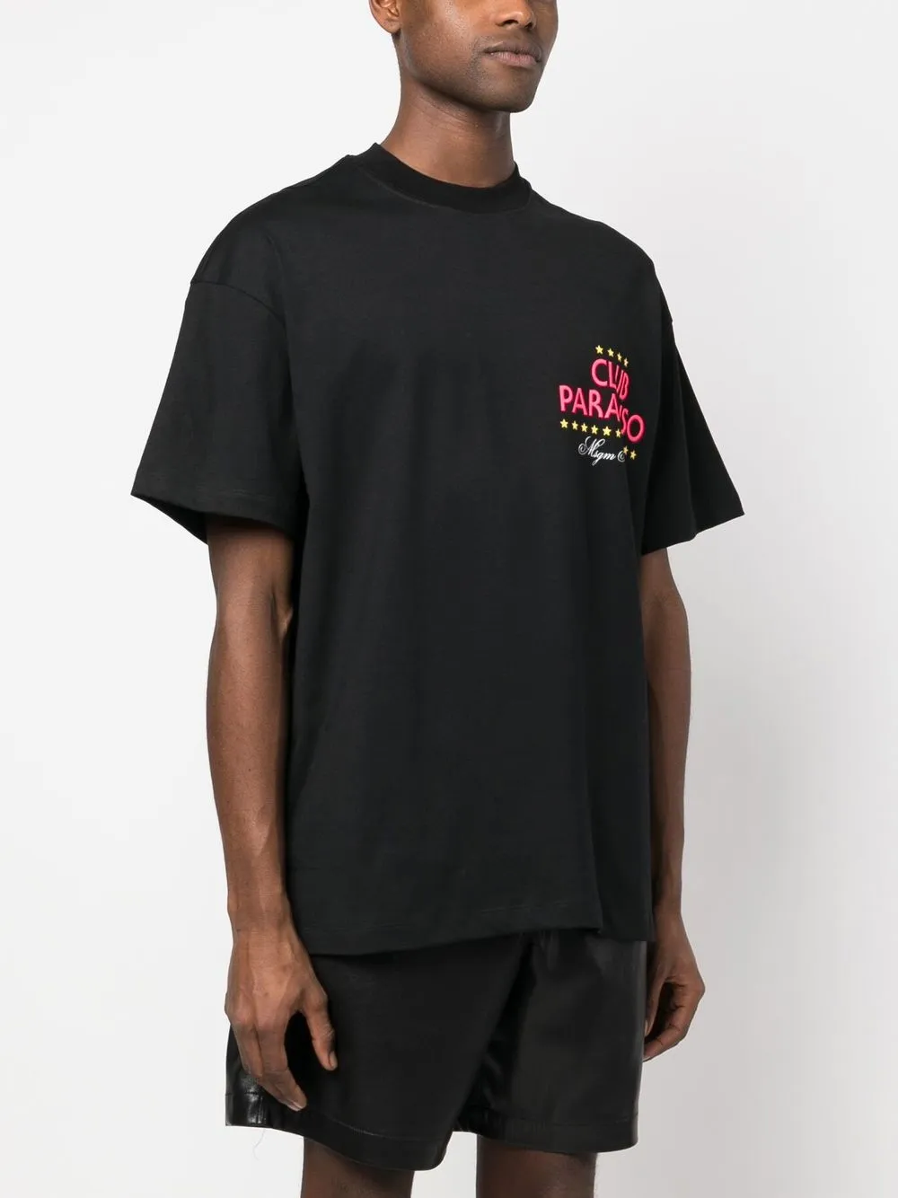 Msgm T-shirt Mit Logo-print In Black