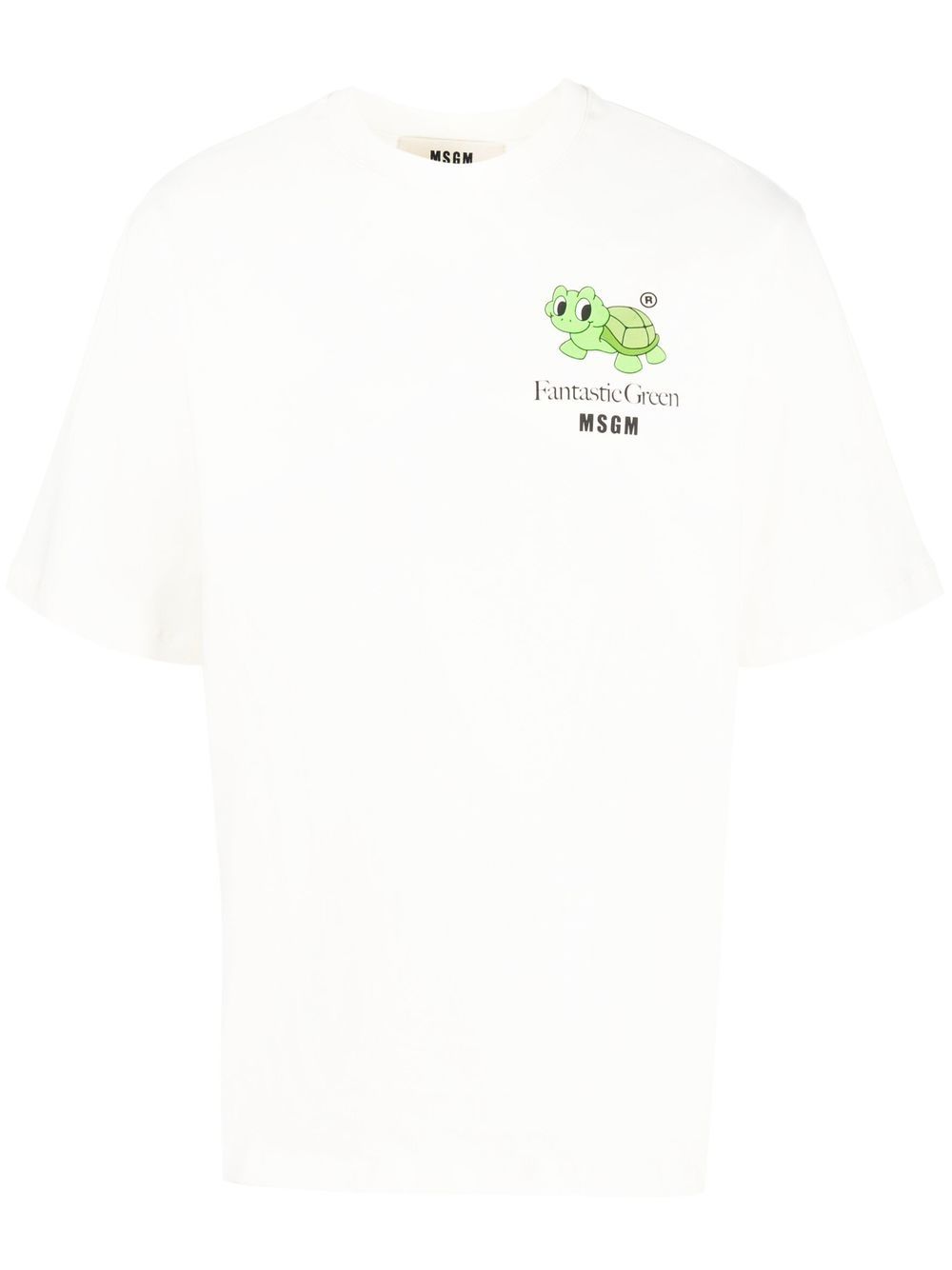 

MSGM turtle-print T-shirt - White