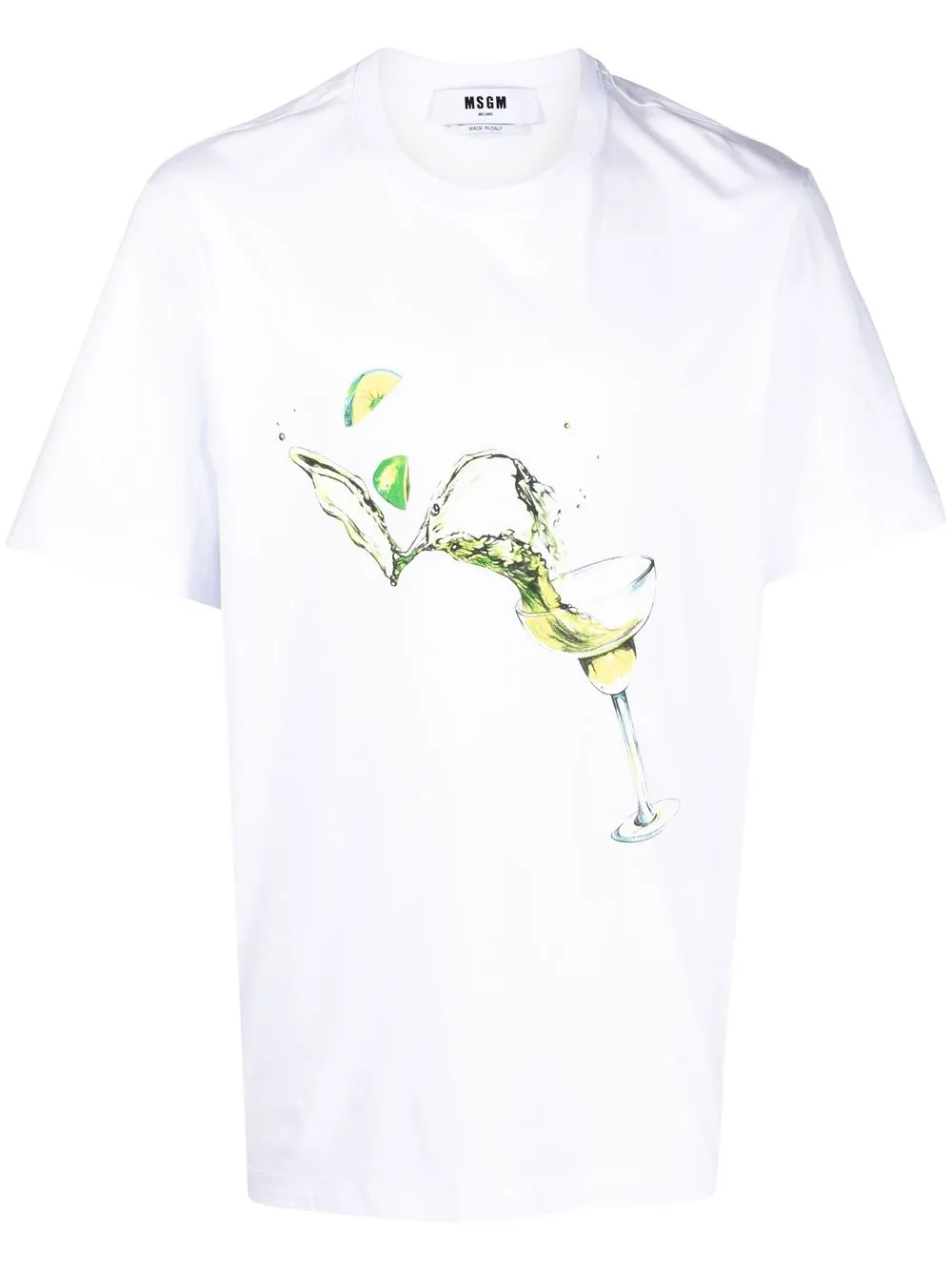 

MSGM playera con logo estampado - Blanco