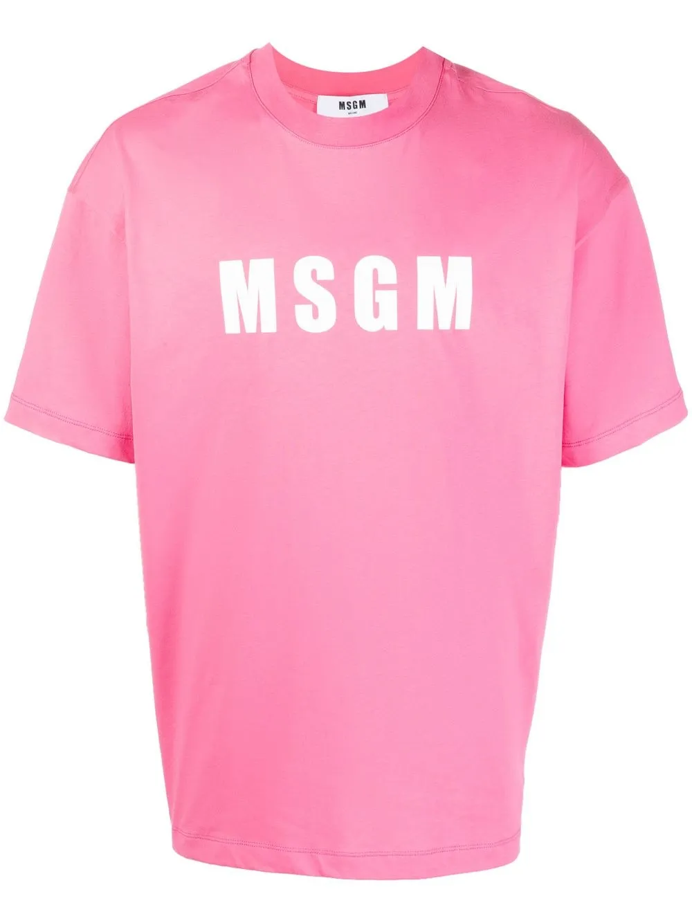 

MSGM logo-print cotton T-shirt - Pink