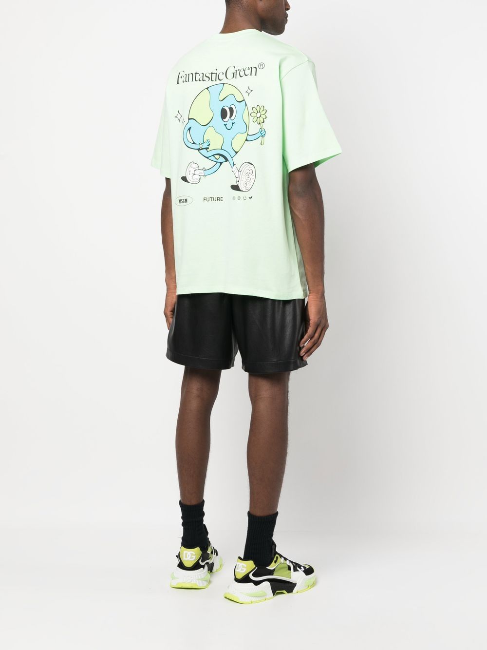 MSGM T-shirt met logoprint - Groen