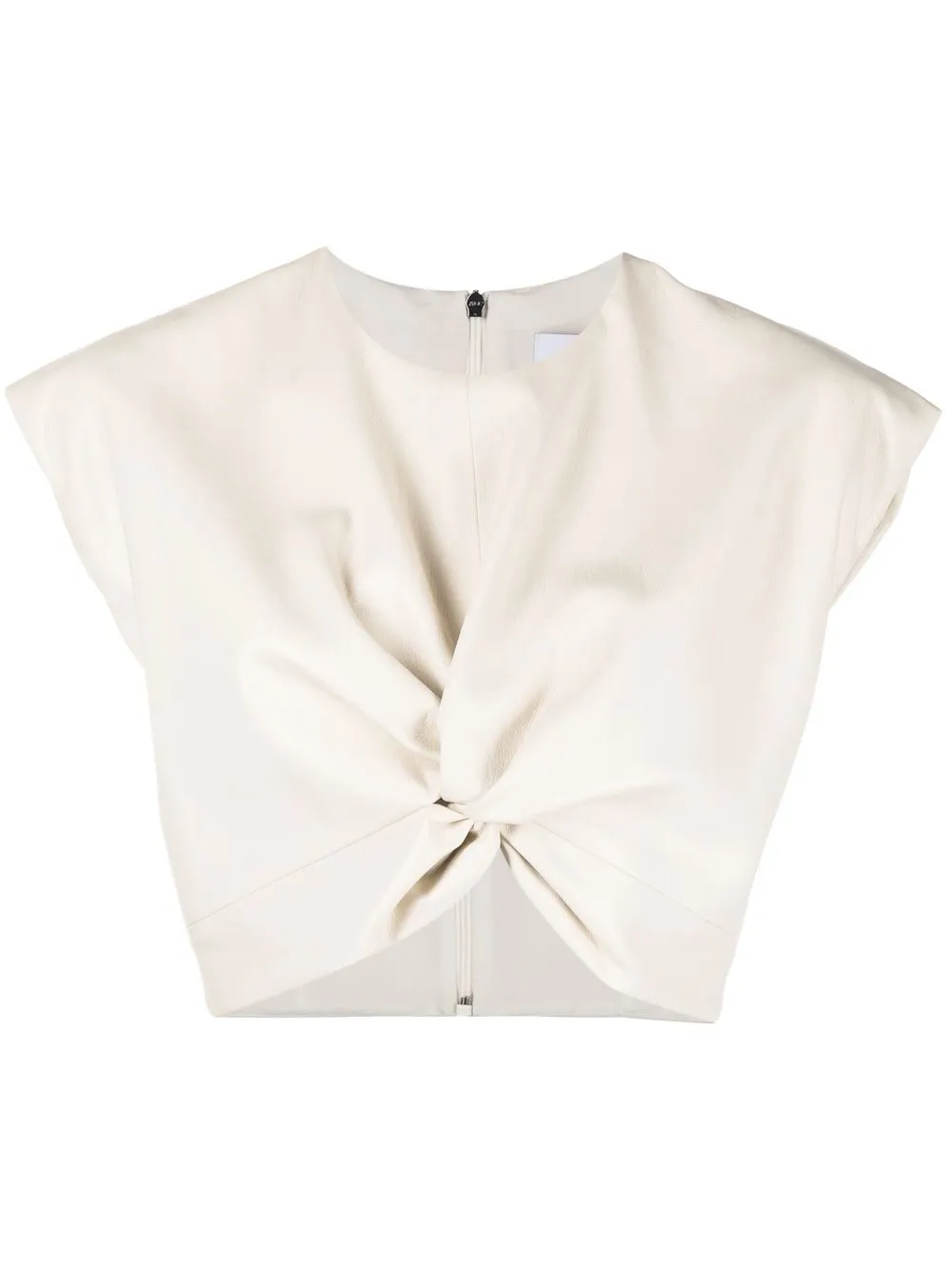 

MSGM twist-detail crop top - Neutrals