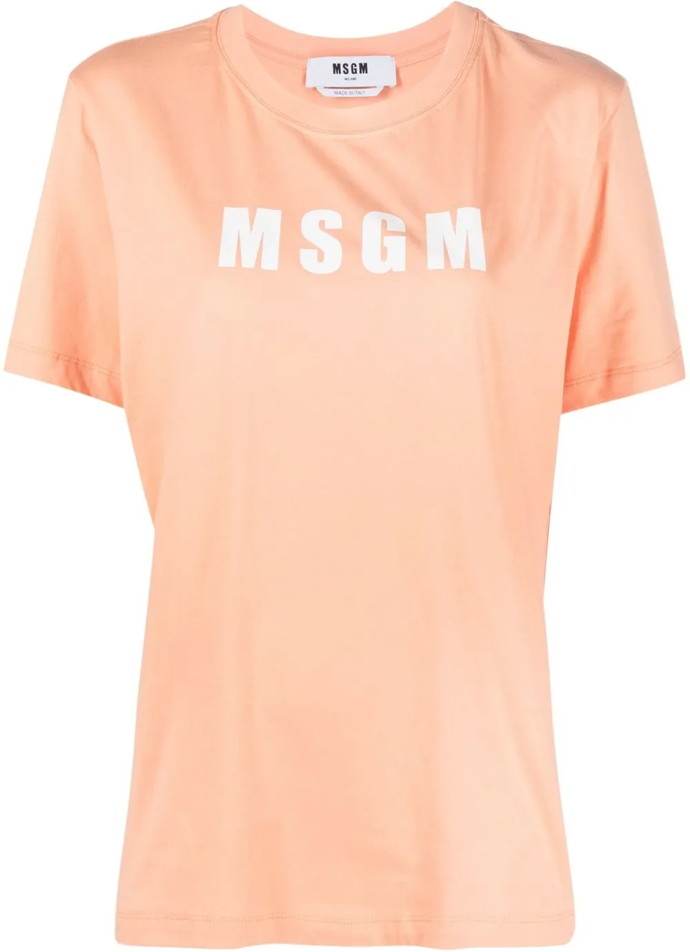 

MSGM logo-print cotton T-shirt - Orange