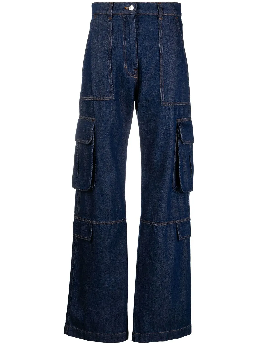 

MSGM wide-leg cargo jeans - Blue