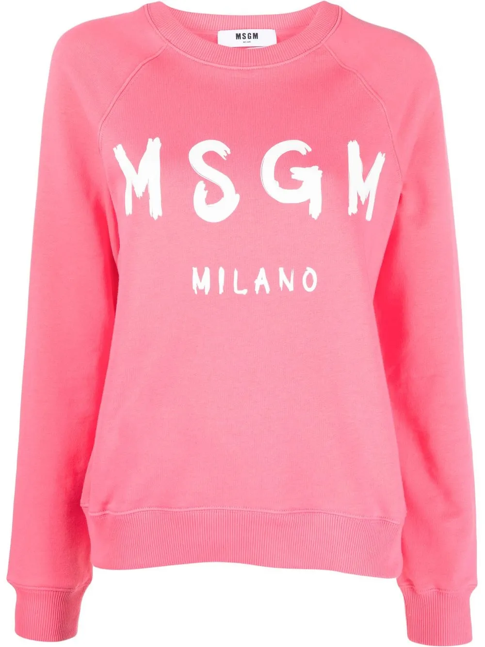 

MSGM logo-print cotton sweatshirt - Pink