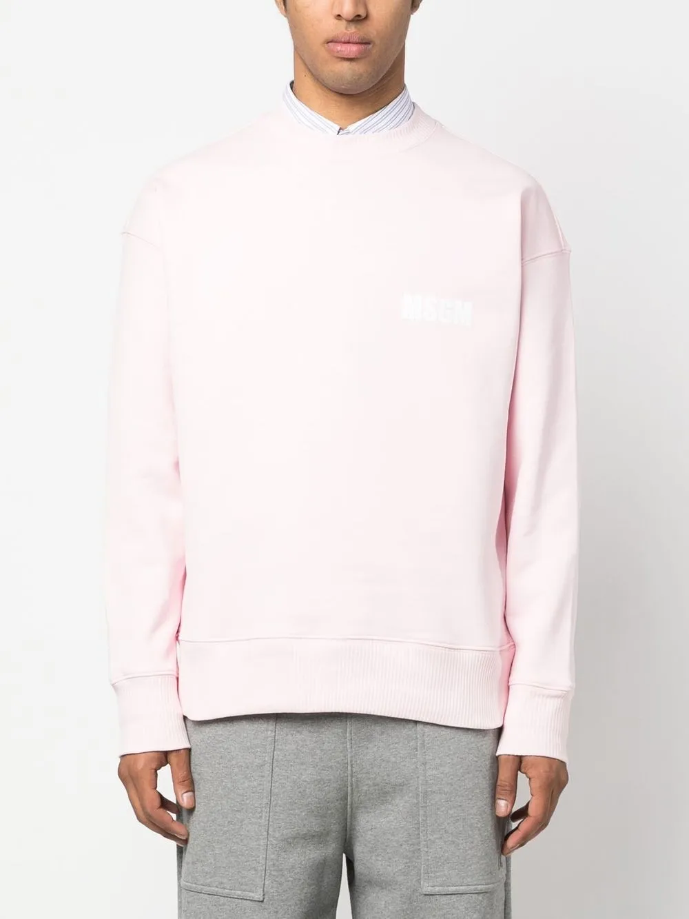 Msgm Sweatshirt Mit Logo-print In Pink
