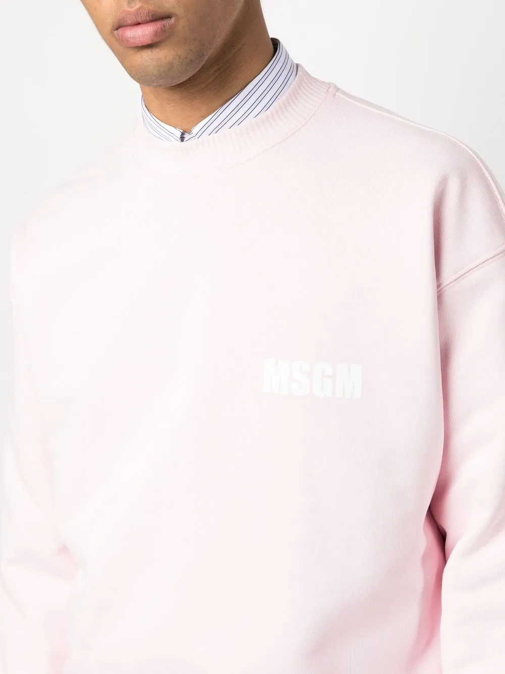 Msgm Sweatshirt Mit Logo-print In Pink