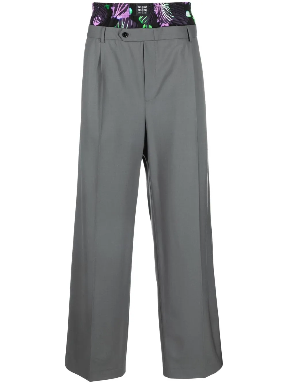 

MSGM pantalones rectos largos - Gris