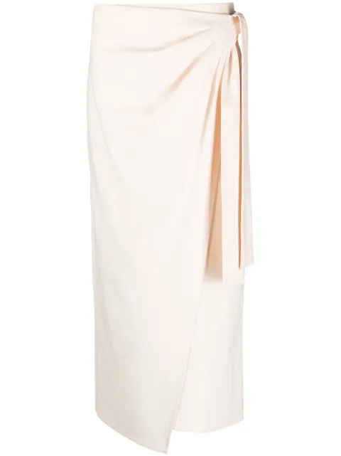 MSGM wrap-design midi skirt