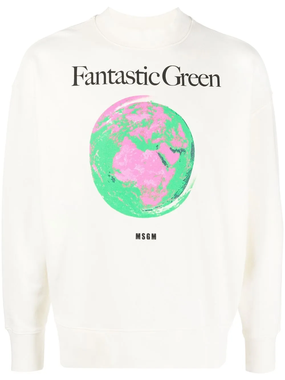 

MSGM Fantastic Green organic cotton sweatshirt - White