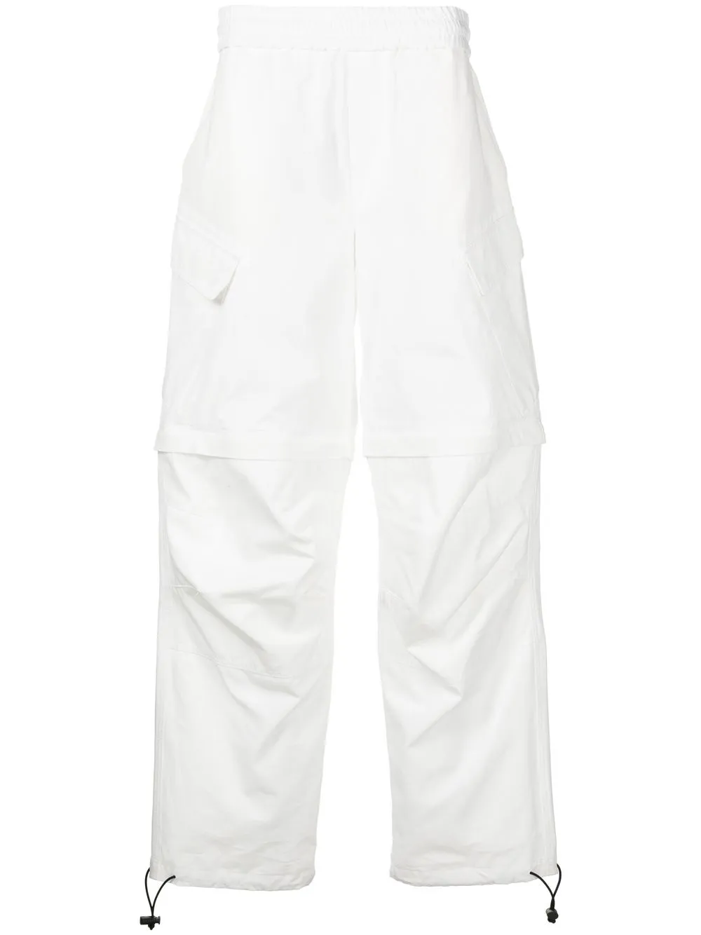 

MSGM elasticated wide-leg trousers - White