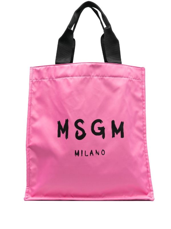 MSGM logo-print Tote Bag - Farfetch