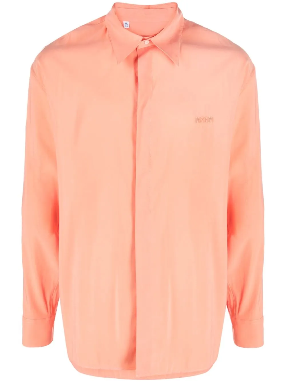 

MSGM logo-embroidered shirt - Orange