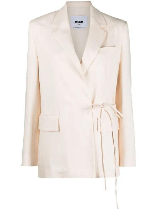 Blazer à taille ceinturée - MSGM - Modalova