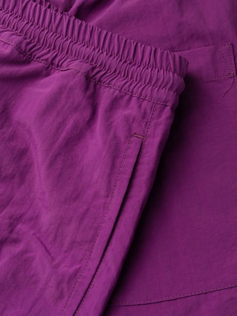 Msgm Logo-print Shorts In Purple