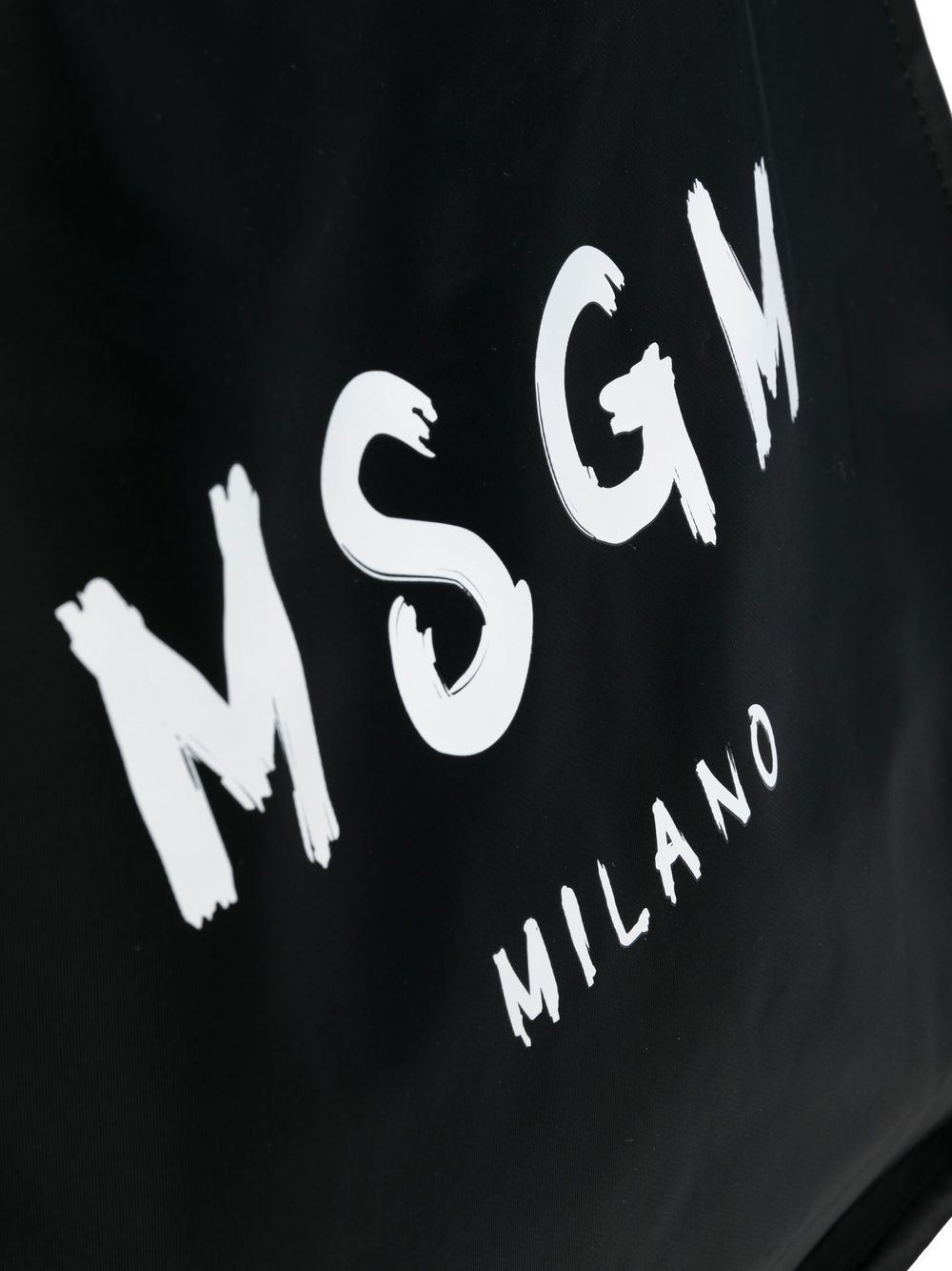 Shop Msgm Logo-print Tote Bag In Schwarz