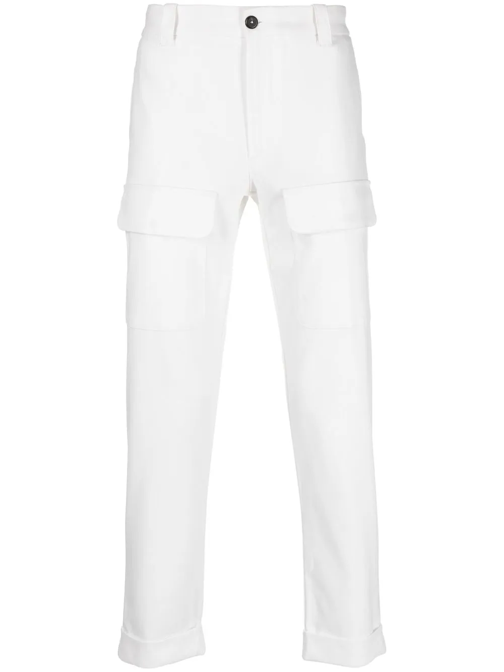 

Eleventy pantalones slim con tiro medio - Blanco