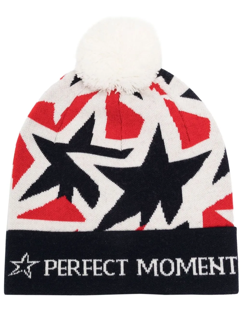 

Perfect Moment gorro tejido con logo y motivo de estrellas en intarsia - Azul