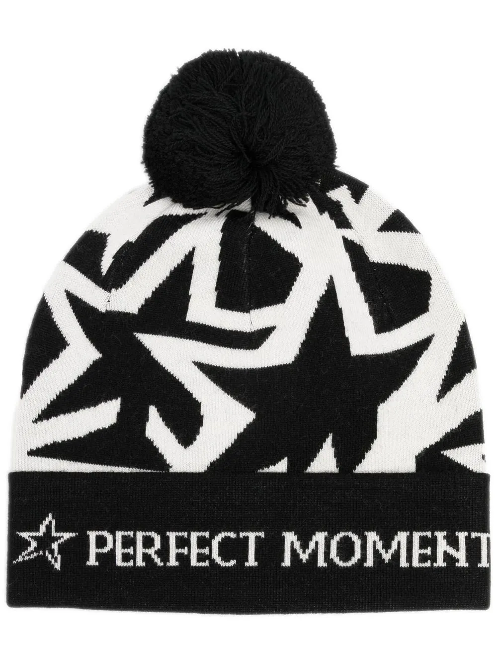 

Perfect Moment intarsia-logo beanie - Black