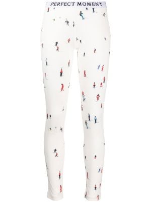 PERFECT MOMENT Printed stretch-jersey leggings