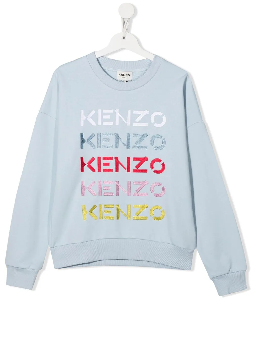 

Kenzo Kids sudadera con logo bordado - Azul