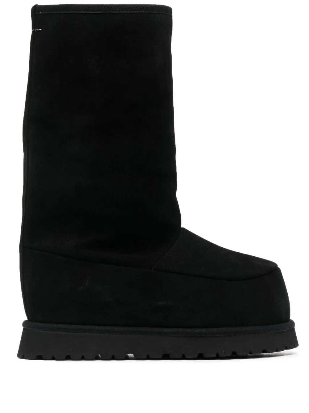 

MM6 Maison Margiela botas altas con puntera redonda - Negro