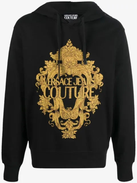 Versace Jeans Couture logo-print cotton hoodie 