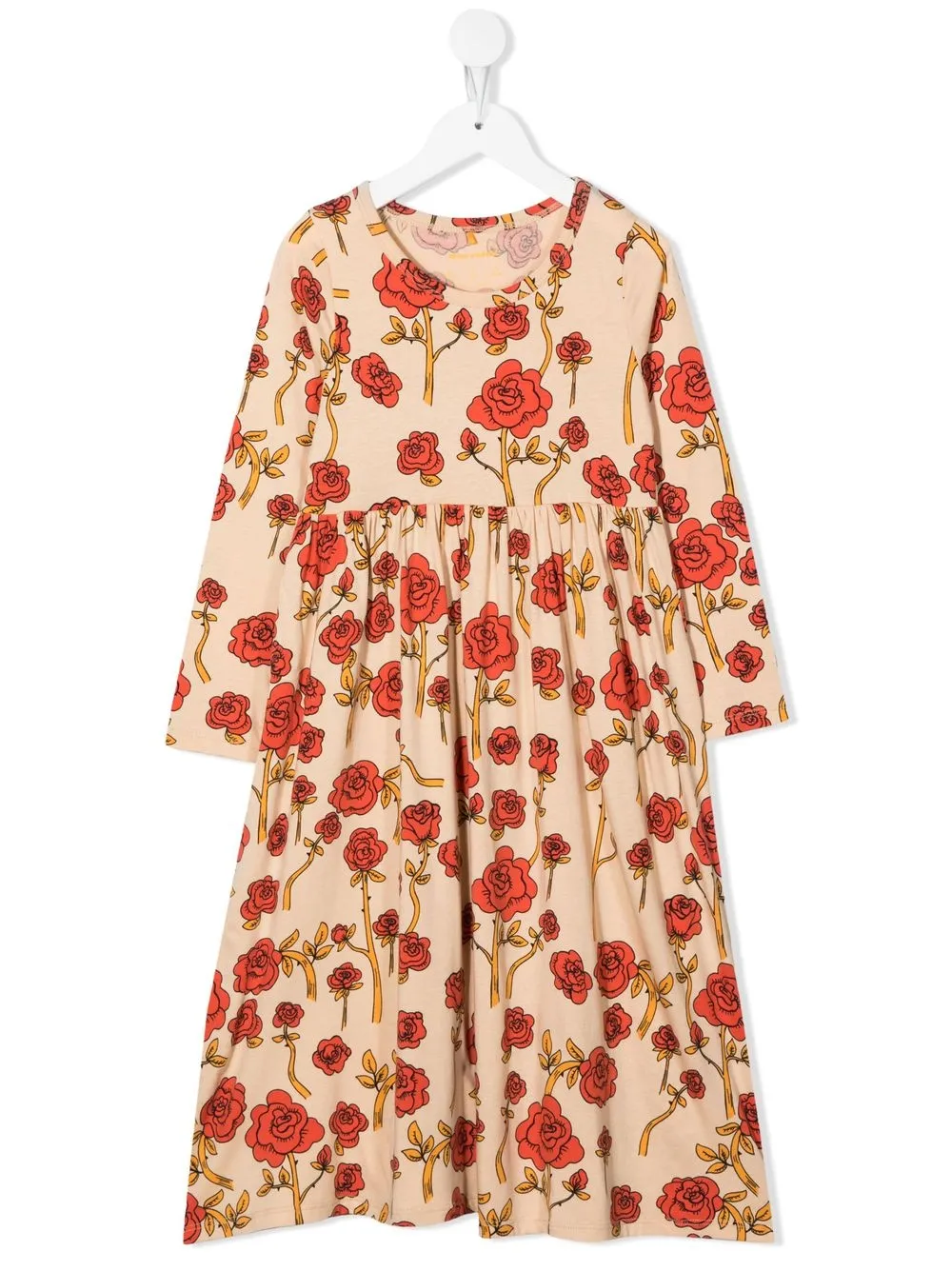 

Mini Rodini all-over floral-print midi dress - Neutrals