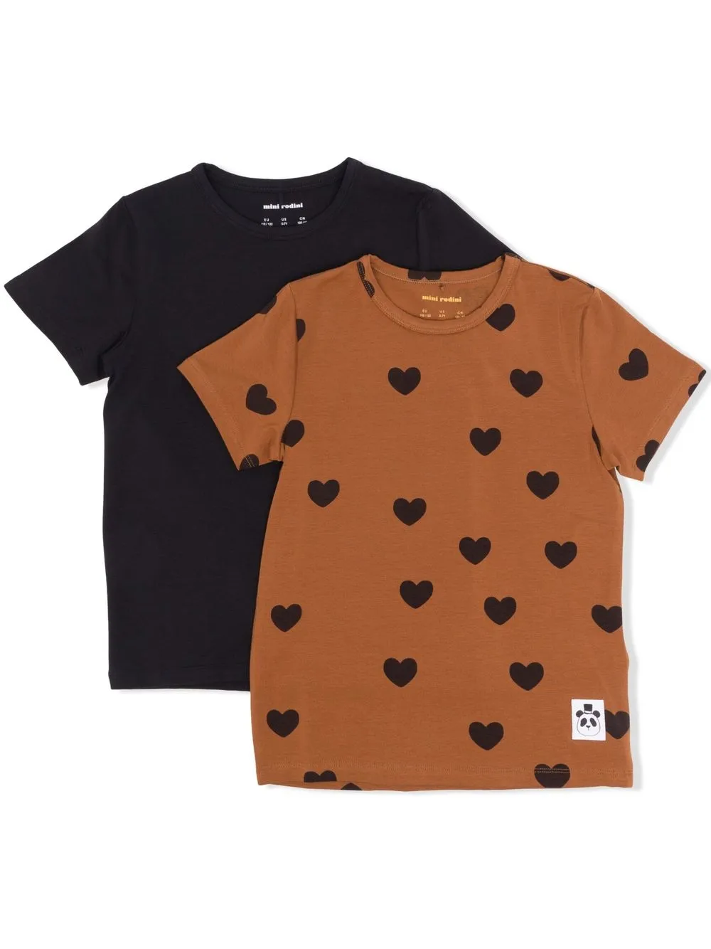 

Mini Rodini pack de dos playeras - Negro