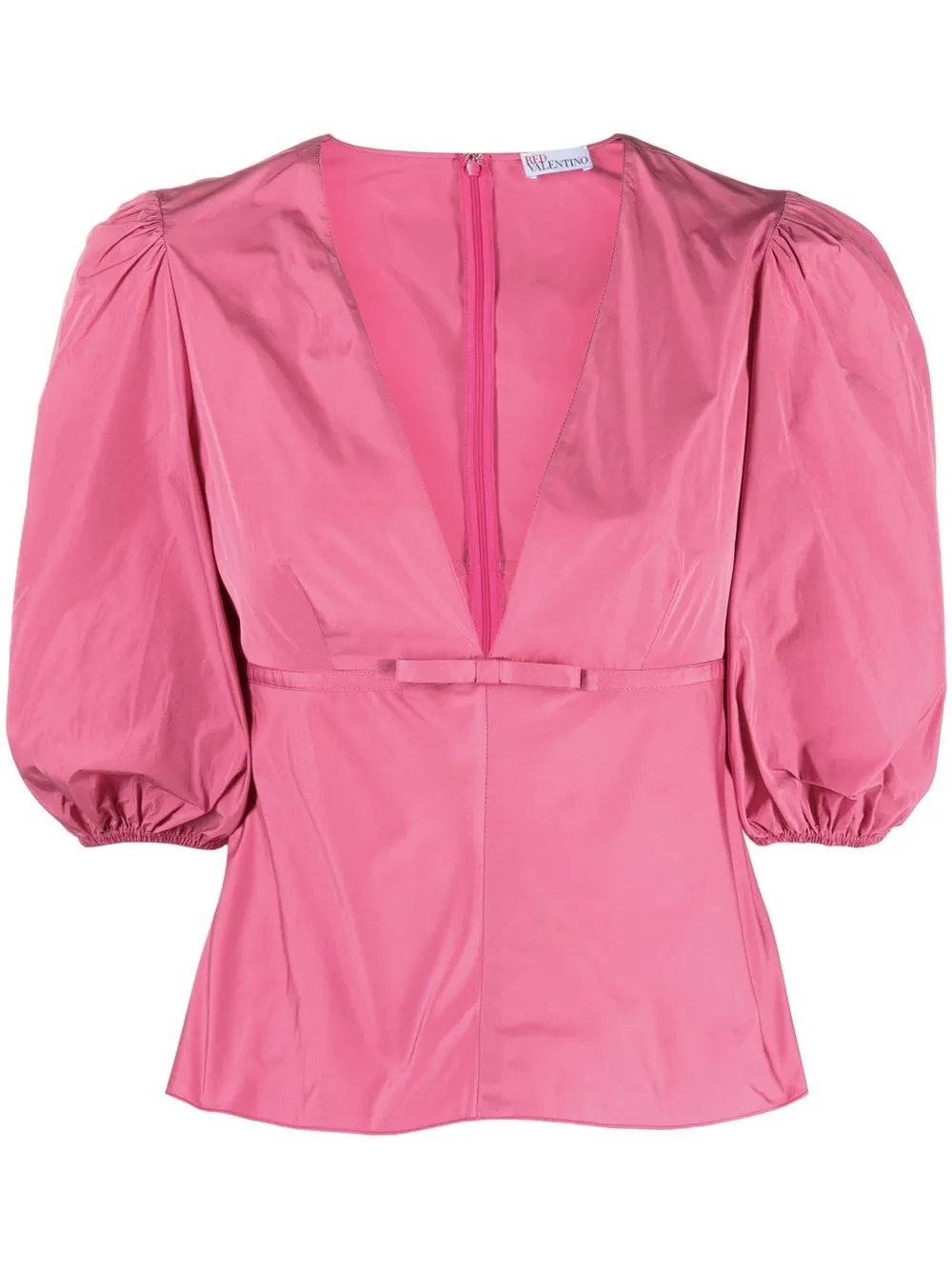 

RED Valentino blusa de manga farol - Rosado