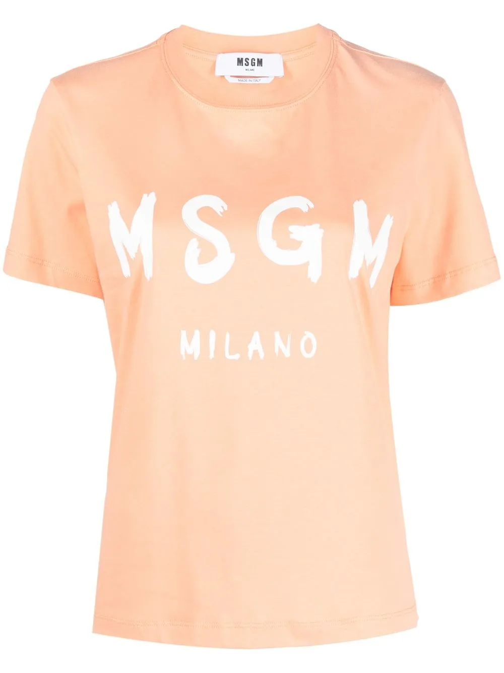 

MSGM logo-print short-sleeve T-shirt - Orange