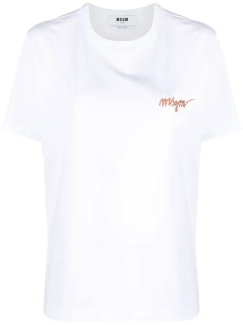 MSGM embroidered logo short-sleeve T-shirt