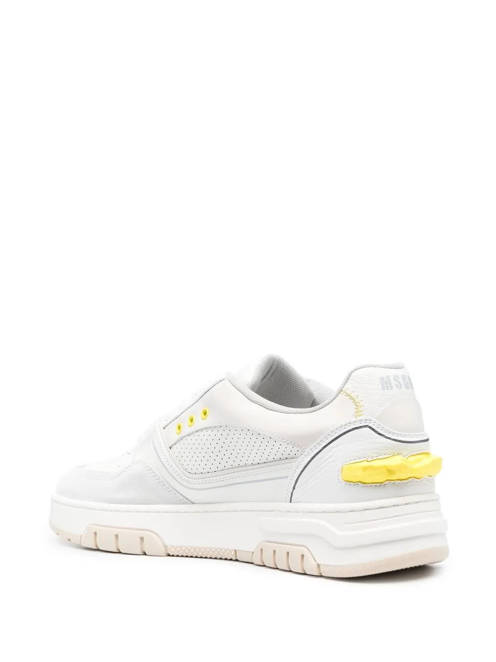 Msgm Panelled Low-top Sneakers In White