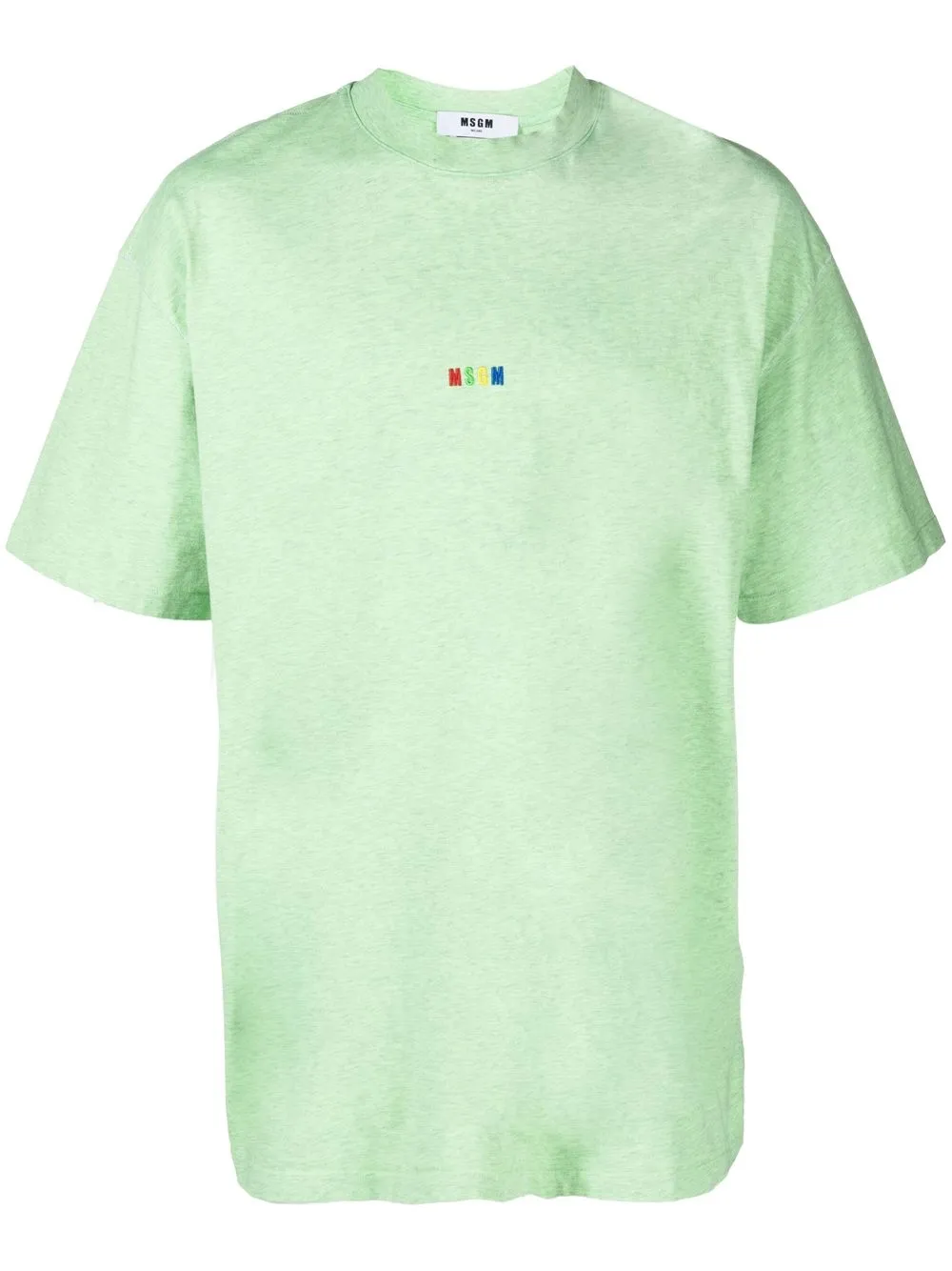 

MSGM embroidered-logo cotton T-shirt - Green