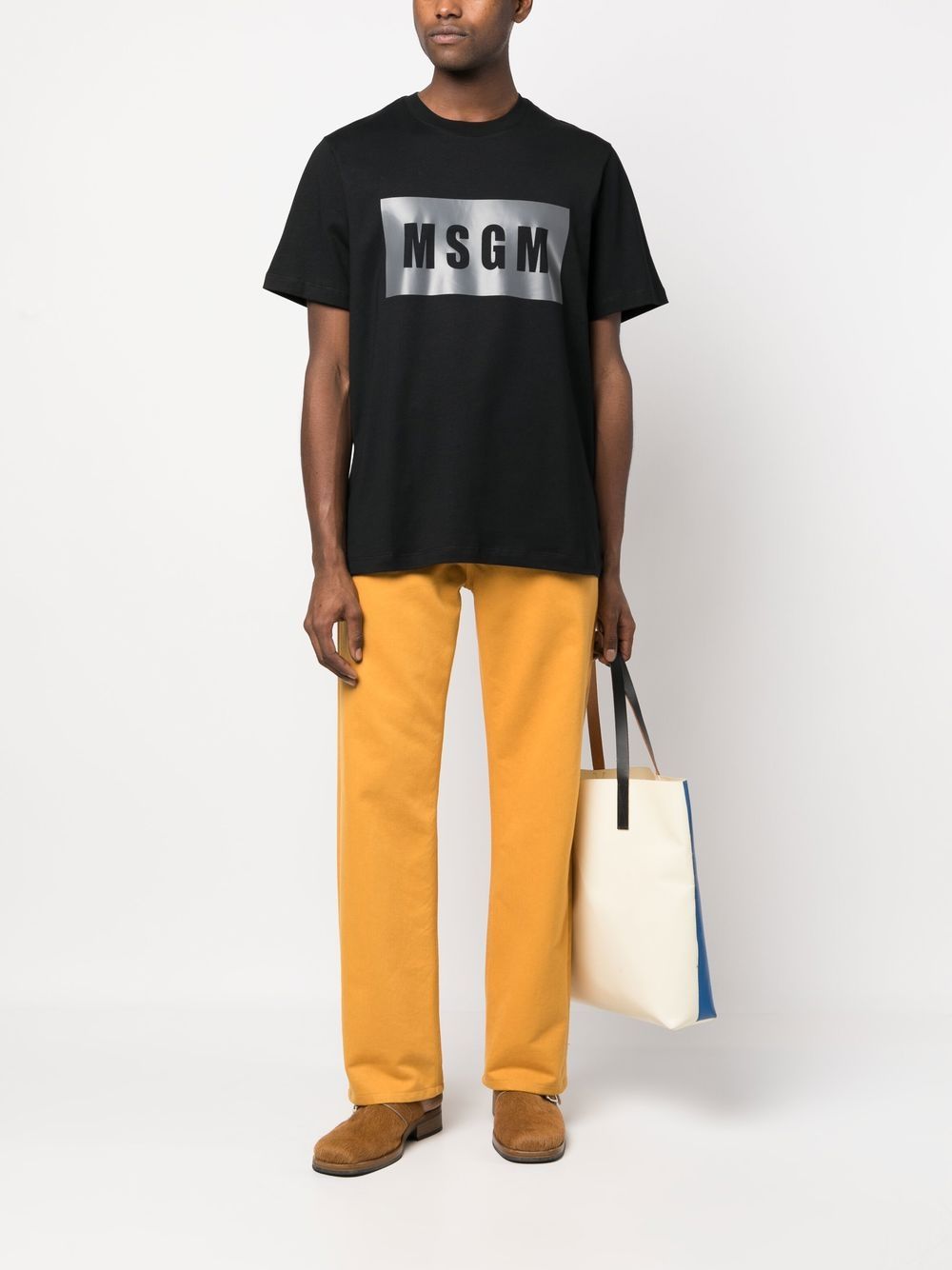 MSGM T-shirt met logoprint - Zwart