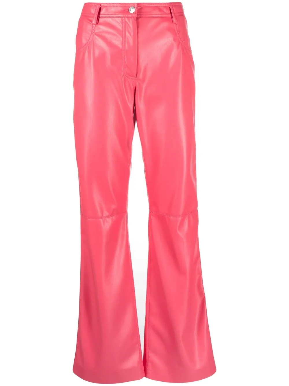 

MSGM faux-leather straight-leg trousers - Pink