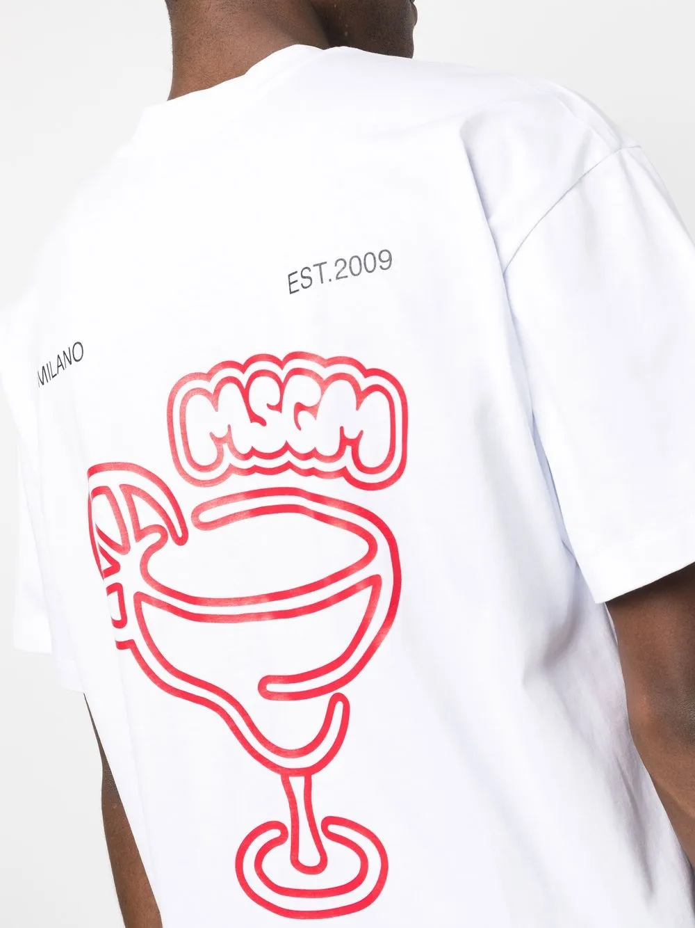 Msgm Logo-print T-shirt In White